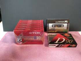 740280 Tdk & Laser 8 Lot 90 Minute Blank Cassette Tapes. 7 Superior Normal Bias 1 Xl90