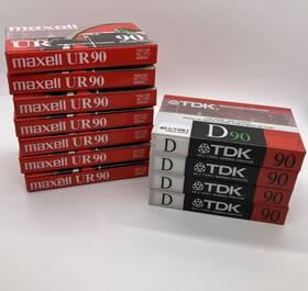 Ur90-d90 Tdk Maxwell New Sealed 11 D 90 Ur Audio Cassette Tapes Bundle Lot Blank