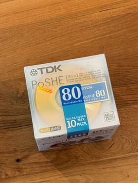 Md-pse80mx Tdk 10-pack Poshe Md 80min Recordable Minidiscs. New Sealed
