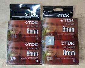 Mp120 Tdk 8mm Mp Premium Blank Video Tape Lot Of 6 New Factory Sealed
