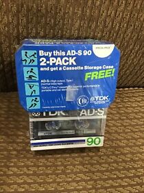 Ad-s90 Tdk Normal Position Type I High Output Cassette Tape 1987 New Sealed