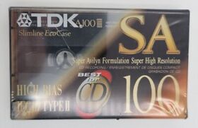 Tdk Sa 100 High Bias Iec Ii Type Blank Cassette Tape New