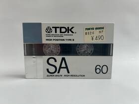 Sa-60g Tdk Sa Super Avilyn High Pos Type Ii Cassette Tape 60