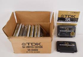 Sa-lb90u Tdk Lot Of 10 Sa-90 Limited Edition Blank Cassette Tapes With Cases New Sealed