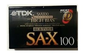 10814183 Tdk Sa-x 100 High Bias Iecii Typeii Audio Cassettes 4 Pack Best For Cd