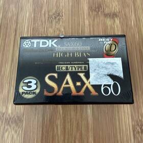 Sa-x60s3 Tdk New Sealed 3-pack 60 Minutes Japan Usa Type Ii Blank Cassette Tape