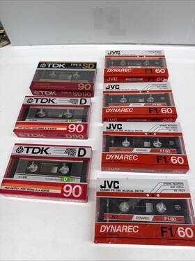Sd90jvc Tdk Vintage Cassette Tape Lot D90 Dynarec F1/60 Blank Audio Cassettes Sa