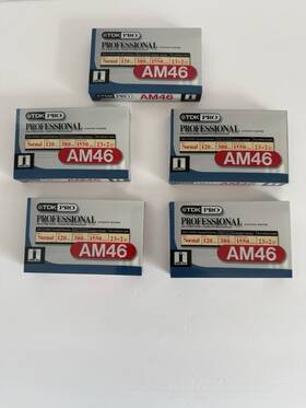 Am46 Tdk Sm46 Pro Cassettes Professional Acoustic Master Normal Bias Sealed Lot Of 5