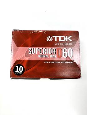 Superiord60ten Tdk Nib Superior Normal Bias D60 10 Pack Cassette Tapes Brand New Sealed
