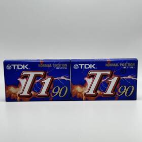 T1-90ea Tdk 2x T1 90 Minutes Recordable Blank Audio Cassette Tapes New And Sealed