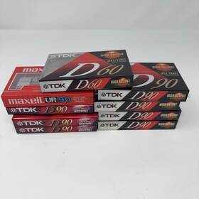 Tdx90 Tdk Lot Of 9 Blank Cassette Tapes Maxell 1 8 90 60 Minutes Sealed