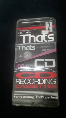 Thats 093365011620 Cd Ii 100 2 Blank Cassettes Sealed