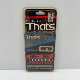 Cd-mh-90 Thats 2 Pack Metal Particle 90 Min High Bias Cdmh90 Recording Cassette