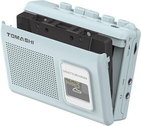 F-119 Tomashi Portable Cassette Player Tape Recorder Walkman With Built-in Blue