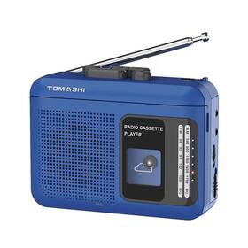 Tomashi F-316b Portable Cassette Player Recorder With Am/fm Radio Tape To Usb Blue