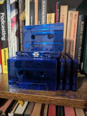 Type-1 Unbranded National Audio Company C256 13 New Blank Blue Tint Tabs-out Cassette Music Grade Tape Lot