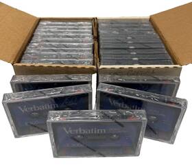 T300nh Verbatim Lot Of 25x Data Cassette Tapes New