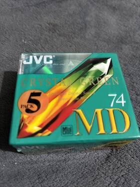 Victor 046838005855 Md Victor/jvc 74 Crystal Green 5 Pack Blank Mini Discs Sealed