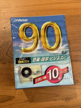 10rz-90ep Victor 10-pack Rz 90 Blank Audio Cassette Type I Normal Position. New Sealed