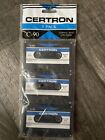 Vintage Certron Tripac 3 Pack C90 Blank Audio Cassette Recording Tapes New Retro