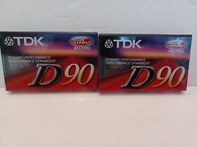 Vtg Tdk D90 High Output Blank Audio Cassette Tapes 2 90 Minute New Sealed