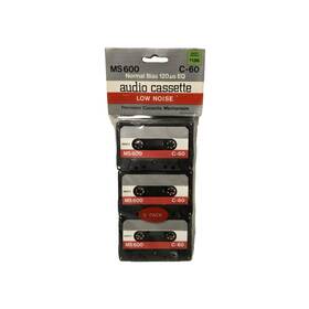 Ms-600 Walmart Nos Sealed 6-pack 60 Minute Low Noise Normal Bias 120 Eq Blank Audio Cassettes