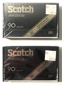 F-c-90 X2 New Scotch Master Iii 90 Fecr Ferri-chrome Sealed Blank Cassette Tape Lot