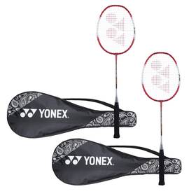 Zr100lx2redred Yonex Zr 100 Light Aluminium Badminton Racquet With Full Cover Set Of 2 Ma