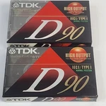 Tdk D90 60 Min Blank Audio Cassette Tapes High Output Type 1 Lot Of 2. Fixed Price $9.99.
