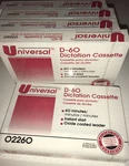 D-60 Dictation Cassettes. Lot Of 5 Minutes. 1994 Universal 02260 Vintage Nos. Fixed Price $15.00.