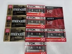 Lot Of 10 New Blank Audio Cassette Tapes Tdk Maxell Sony - 60 90 Min. Fixed Price $39.99.