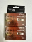 Pack Tdk 8MM Mp Premium 120 Minutes Blank Tape Brand New Sealed. Fixed Price $16.99.