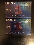 Blank Sony Cassettes Hifi 60 Minute Normal Bias Tape Sealed X 2. Fixed Price $13.99.