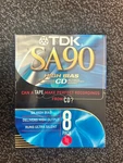 Tdk SA90 - High Bias Blank Cassette Tapes 8 Pack Sealed & New. Fixed Price $60.00.