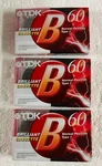 3 Pack Tdk B-60 Normal Position Type Brilliant Audio Cassette Tapes. Fixed Price $15.99.