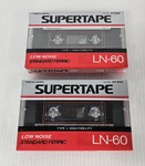2 Realistic Supertape Ln 60 Minute Blank Cassette Tapes, New Sealed. Fixed Price $13.99.