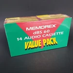 Memorex Dbs 60 Minute Blank Audio Cassettes Tapes Retro Colors 14 Pack New. Fixed Price $34.54.