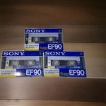 3 Sony Super Ef 90 Audio Cassettes Blank Tape New Sealed Made In Japan Type. Fixed Price $45.00.