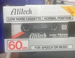 Vintage Atitech 60-MINUTE Low-noise Audio Cassette Tapes Lot Of 3; New Sealed. Fixed Price $35.00.