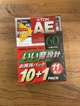 11-PACK Tdk Ae Type 60MIN Blank Audio Cassette. Japan 1998. New Sealed. Fixed Price $59.00.