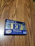 Sony Ef Premium 60 Type Blank Audio Cassette Tape New And Factory Sealed. Fixed Price $8.59.