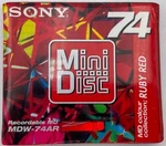 Sony Mini Disc MDW-74AR Recordable Color Collection Ruby Red. Fixed Price $8.95.