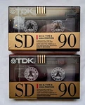 (2) New Sealed Tdk Type-ii SD90 High Position Super-dynamic Blank Cassette Tapes. Fixed Price $19.50.