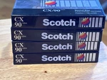 (4) Scotch CX/90 135M Audio Cassette Tape Normal Bias New And Sealed. Fixed Price $25.00.