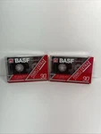 Two 2 Sealed Basf Ferro Extra 90 Min Blank Analog Audio Cassette Tapes. Fixed Price $10.00.