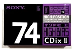 Sony Cdix Ii 74 Vintage Audio Cassette Blank Tape Sealed Made Japan Type. Fixed Price $13.99.