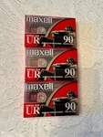 Maxell UR-90 Blank Cassette Tapes Min. Audio (3 Qty.). Fixed Price $13.00.
