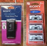 *new* Sony M-470 Microcassette Voice Recorder Clear Plus W/3 Tapes Sealed!. Fixed Price $195.00.