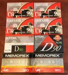 8 Blank Cassette Tapes New Tdk D90 Maxell Ur Memorex Db. Fixed Price $16.00.