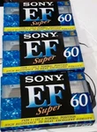 3 Sony Ef SUPER-60 Minutes Vintage Recording Cassette Hq New! Free Shipping !!. Fixed Price $39.95.